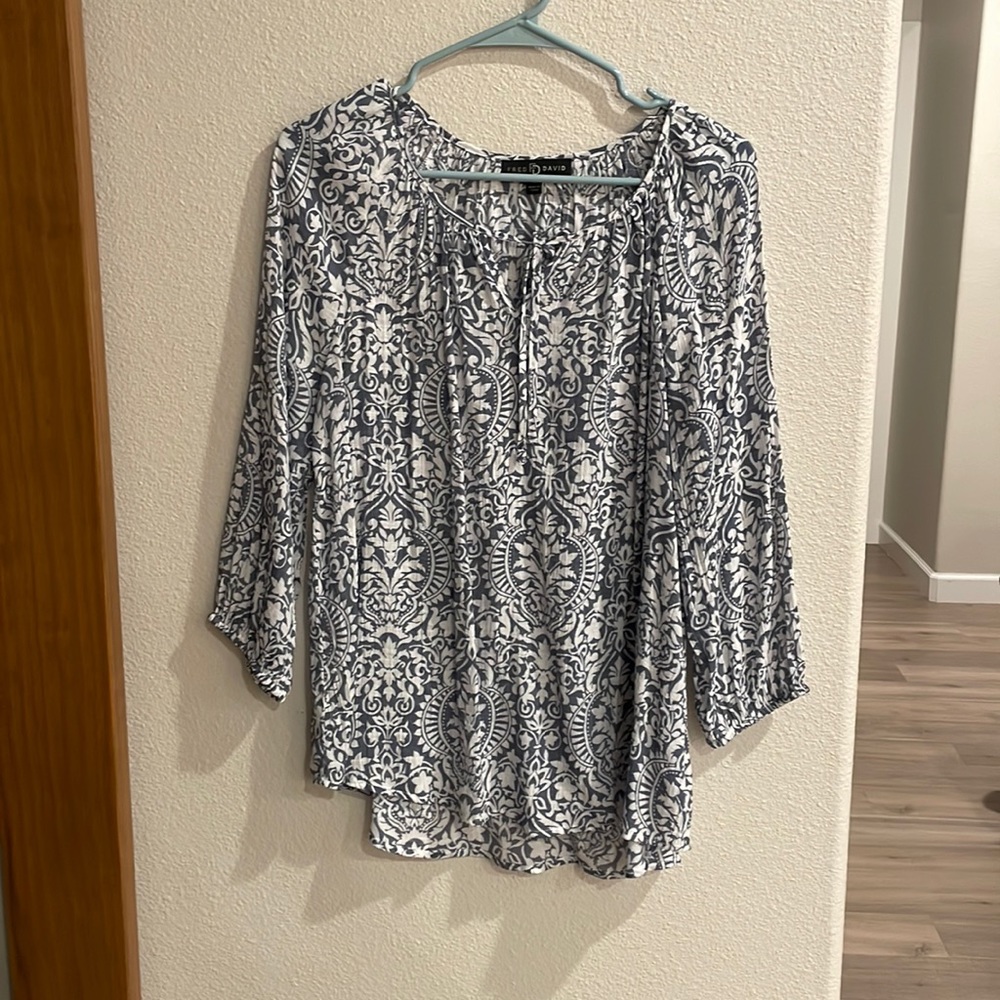 Fred Davis summer weight blouse size M